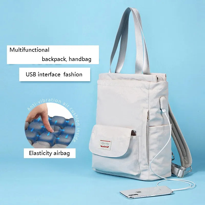 Waterproof Stylish Laptop Backpack w/ USB charging