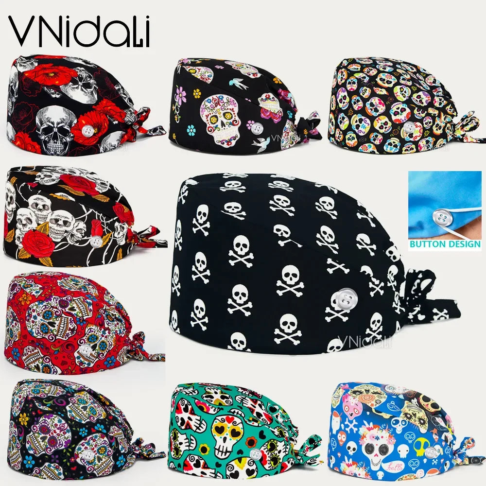 Sugar Skull Cotton surgical cap