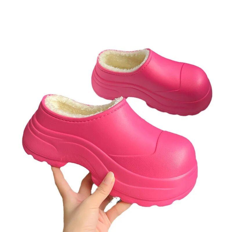 "PINKZ" Fluffy insole, Platform Clog