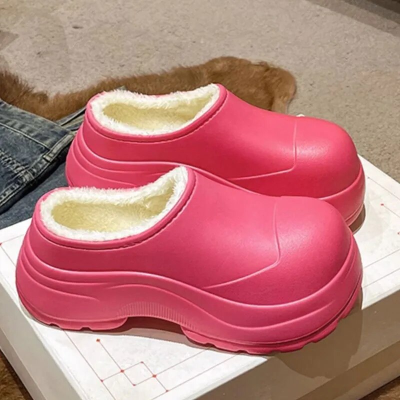 "PINKZ" Fluffy insole, Platform Clog